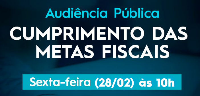 Prefeitura anuncia Audiência Pública de prestação de contas do 3º quadrimestre de 2024